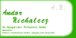 andor michalecz business card